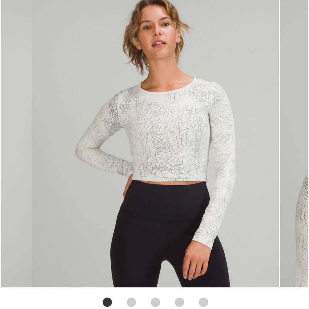 Lululemon Wunder Train Cropped Long Sleeve Size 10